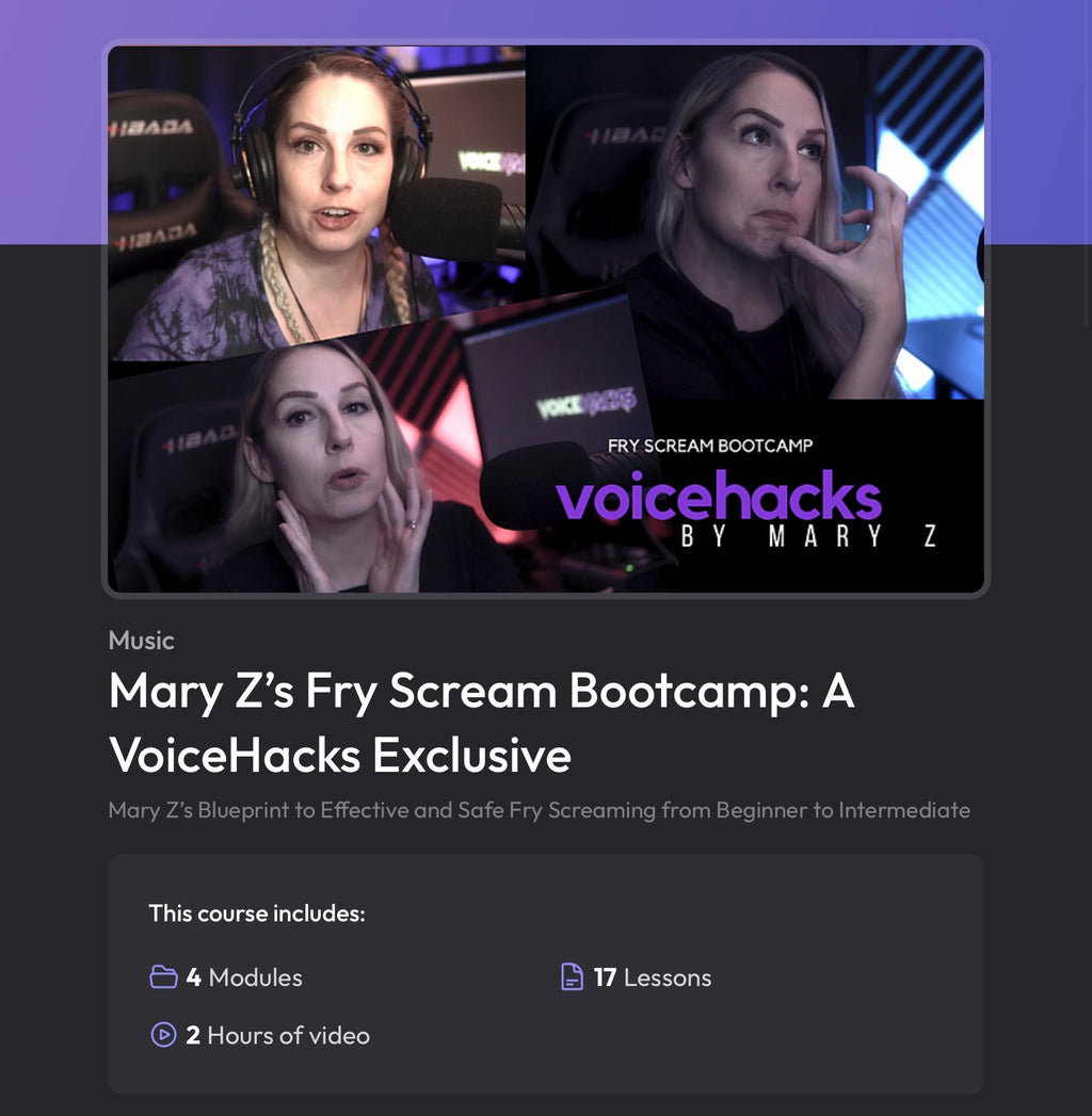 The Voicehacks Fry Screaming Bootcamp Course