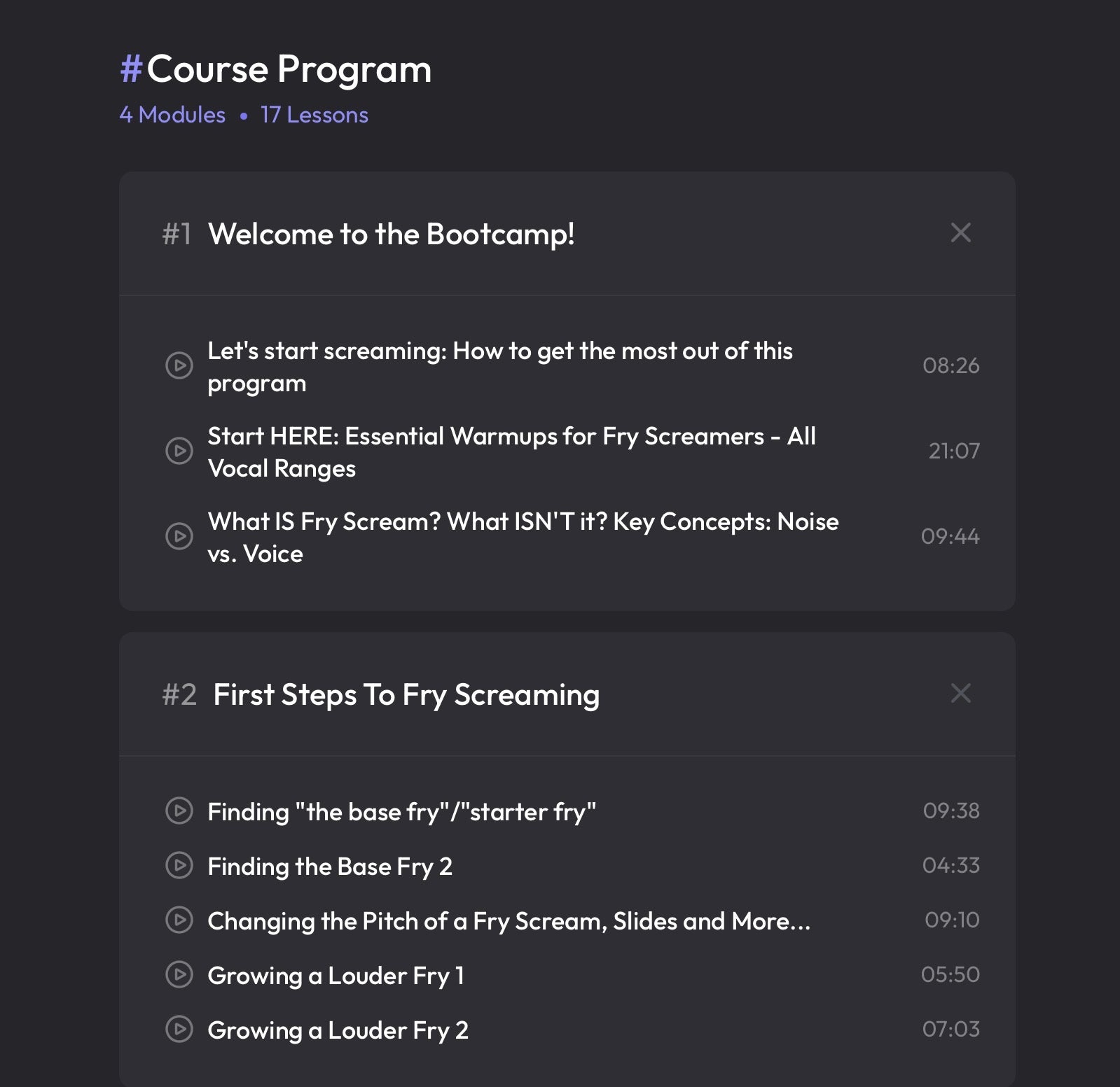 The Voicehacks Fry Screaming Bootcamp Course