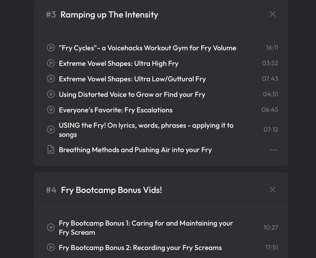 The Voicehacks Fry Screaming Bootcamp Course